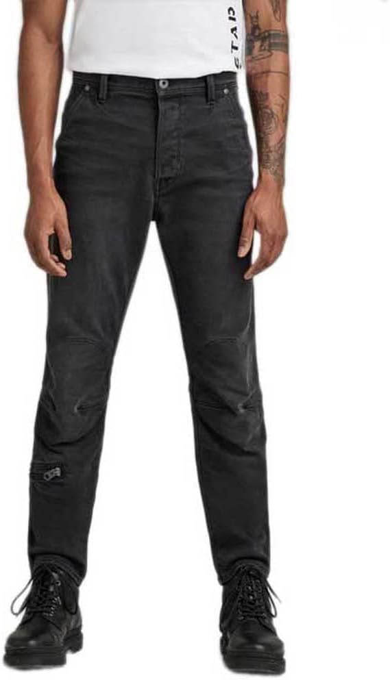 G-STAR RAW Herren Pilot 3D Slim Jeans 28W / 30L Grau (Worn in Black Onyx D20505-b479-c942), 28W / 30