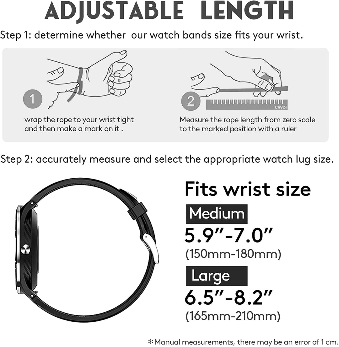Hemsut Kompatibel mit Samsung Galaxy Watch 6/5/5 Pro/4/4 Classic/3, 45/44/40/46/42/45 mm Uhrarmband,