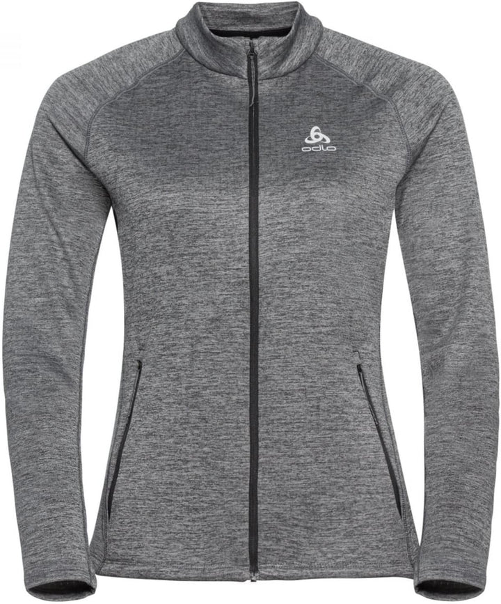 Odlo Damen Tencia_542561 Langarm Shirt mit Reissverschluss (1er Pack) XS Dark Grey Melange, XS Dark