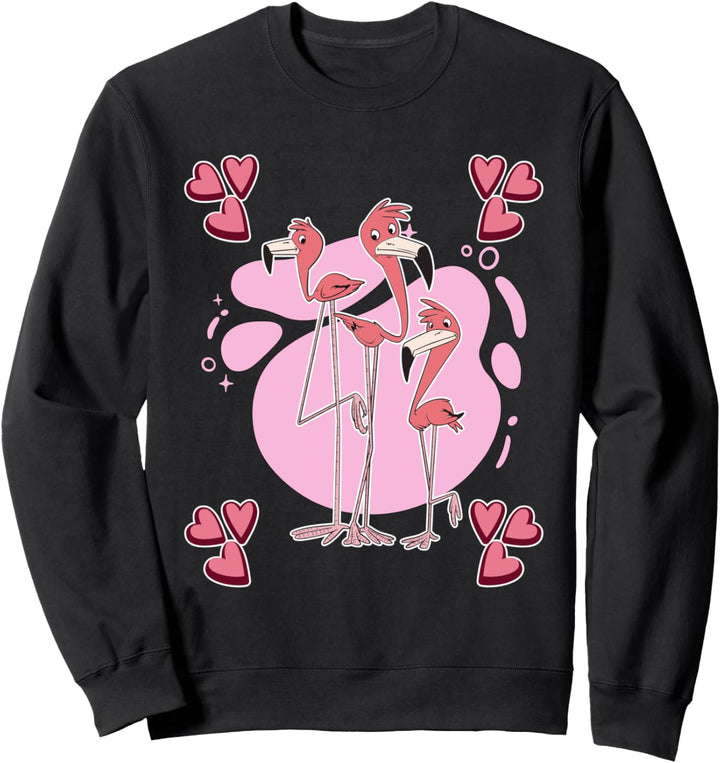 Damen Flamingo Zeichnung Mädchen Flamingo Sweatshirt