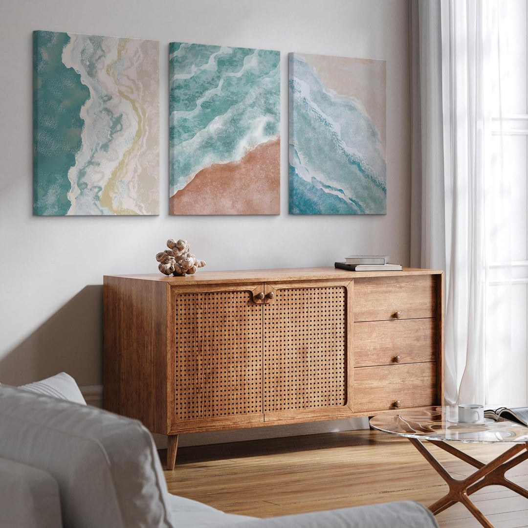 Muralo - Wandbilder Set - Leinwand Bilder Set Aufhängefertig - das Leinwandbilder Set - Bilder für W