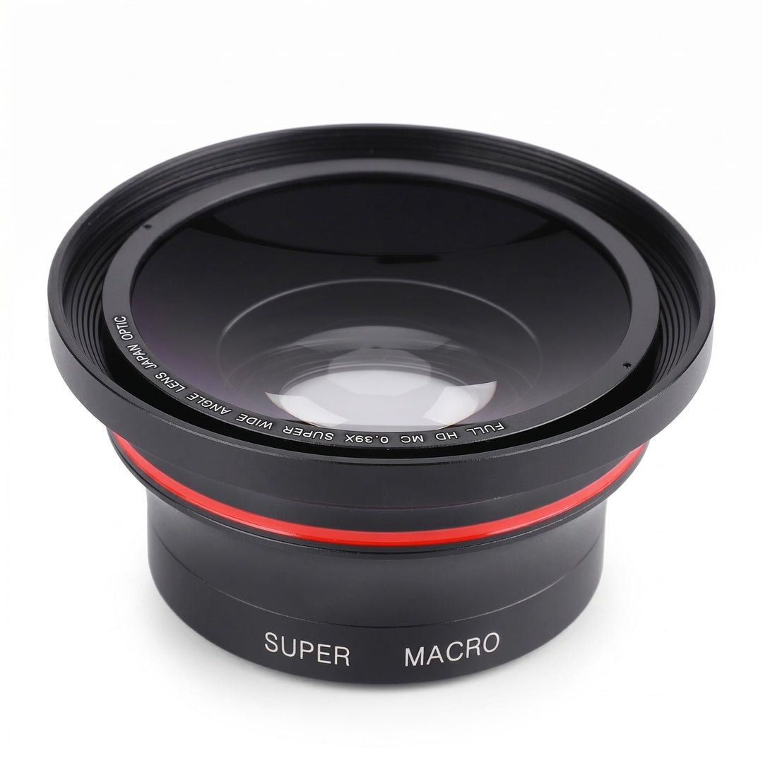 37MM 0.39X Professionelles HD Weitwinkelobjektiv mit Makro Objektiv und 37-mm-Telefonclip für Camcor