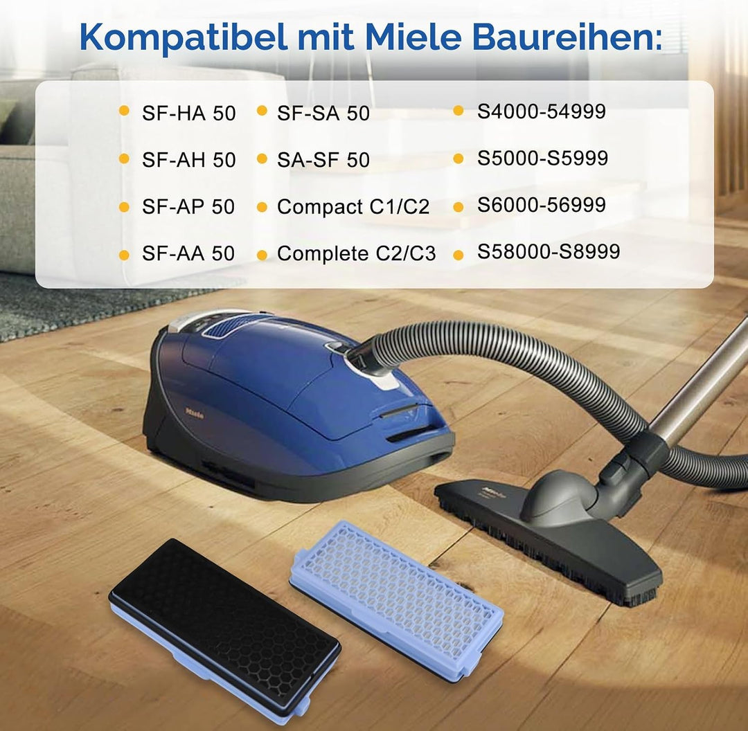 3 Sätze Hepa Filter Staubsauger für Miele Compact C1 &amp; C2, Complete C2 &amp; C3, S8340, Hepa Filters für