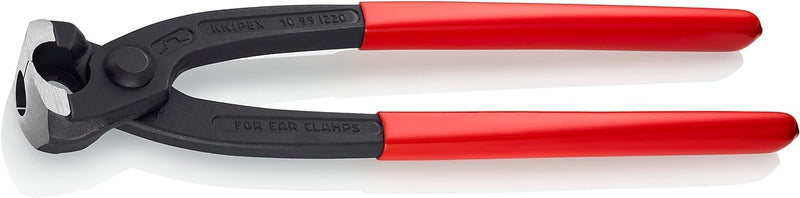 Knipex Ohrklemmenzange schwarz atramentiert, mit Kunststoff überzogen 220 mm 10 99 I220 mit Seitensc