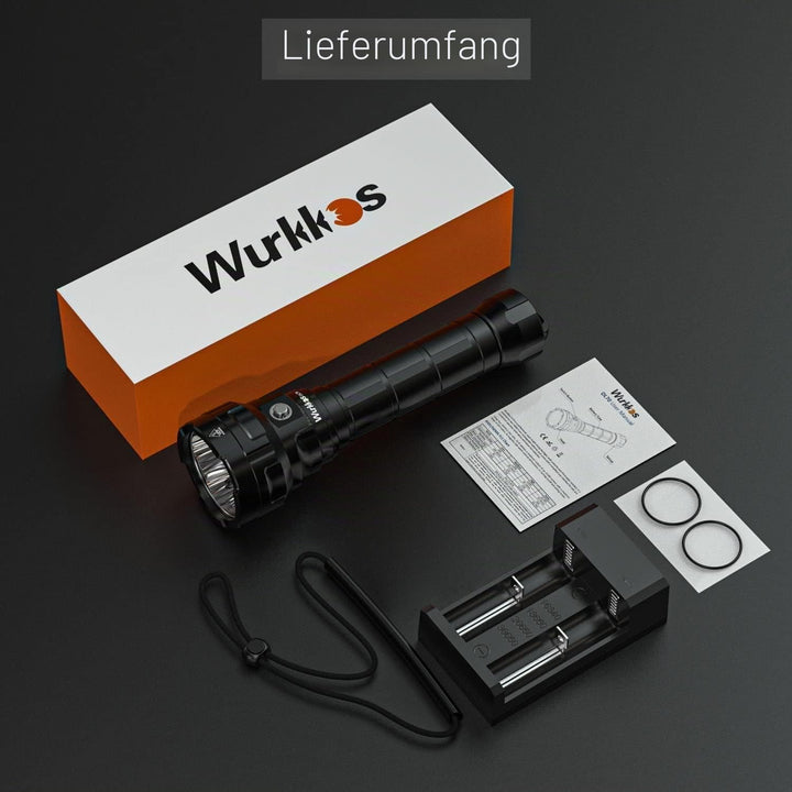 Wurkkos DL70 Tauchlampe, 13.000 Lumen Tauchen Taschenlampe, 4*XHP50.2 LEDs Unterwasser Taschenlampe,