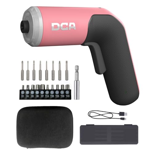 DCA 4V Elektrischer Schraubendreher-Set, 5 N·m mit 2000 mAh Li-Ionen-Akku, 6,35 mm Magnet-Sechskanta