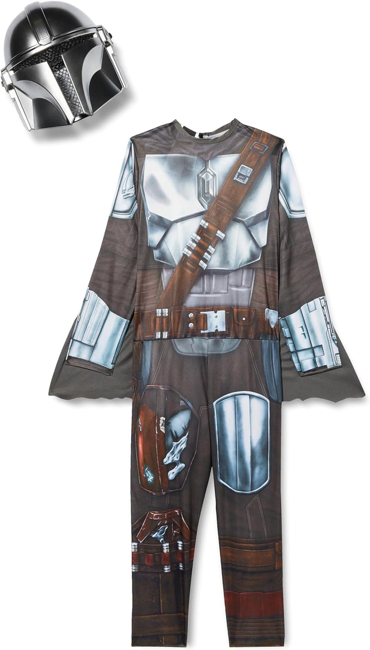 Rubies 702773-S Klassisches Kinderkostüm Mandalorian, Grau/Braun, Grösse S