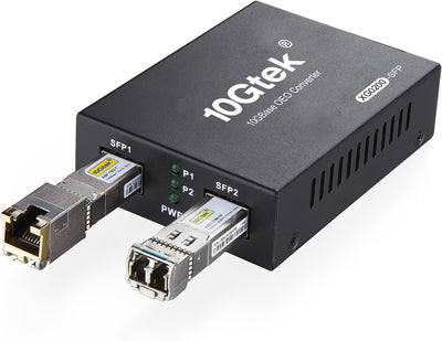 10Gtek® SFP+ Media Converter G0200-SFP (Kit #33), 10GBase-T Reach 30 Meters, SFP+ LR Module, 10 km,