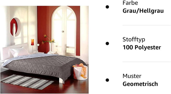 brandsseller Tagesdecke Bettüberwurf Steppdecke zweiseitige Multifunktionsdecke XXL - 220x240 cm (22