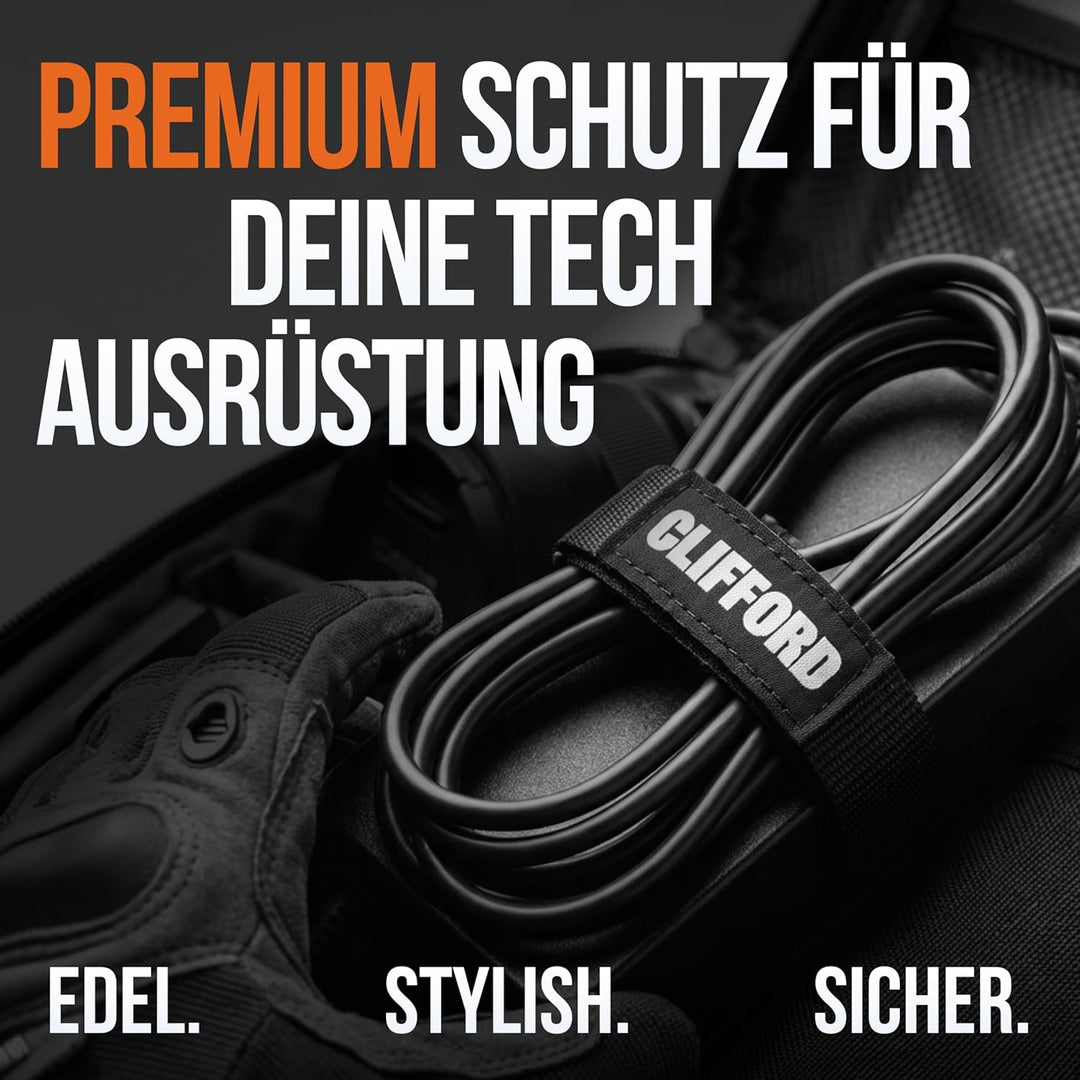 CLIFFORD Mini Klett Spanngurte - Wetterfest und Ultra Stark - Klettverschluss Band für Haushalt, Gar