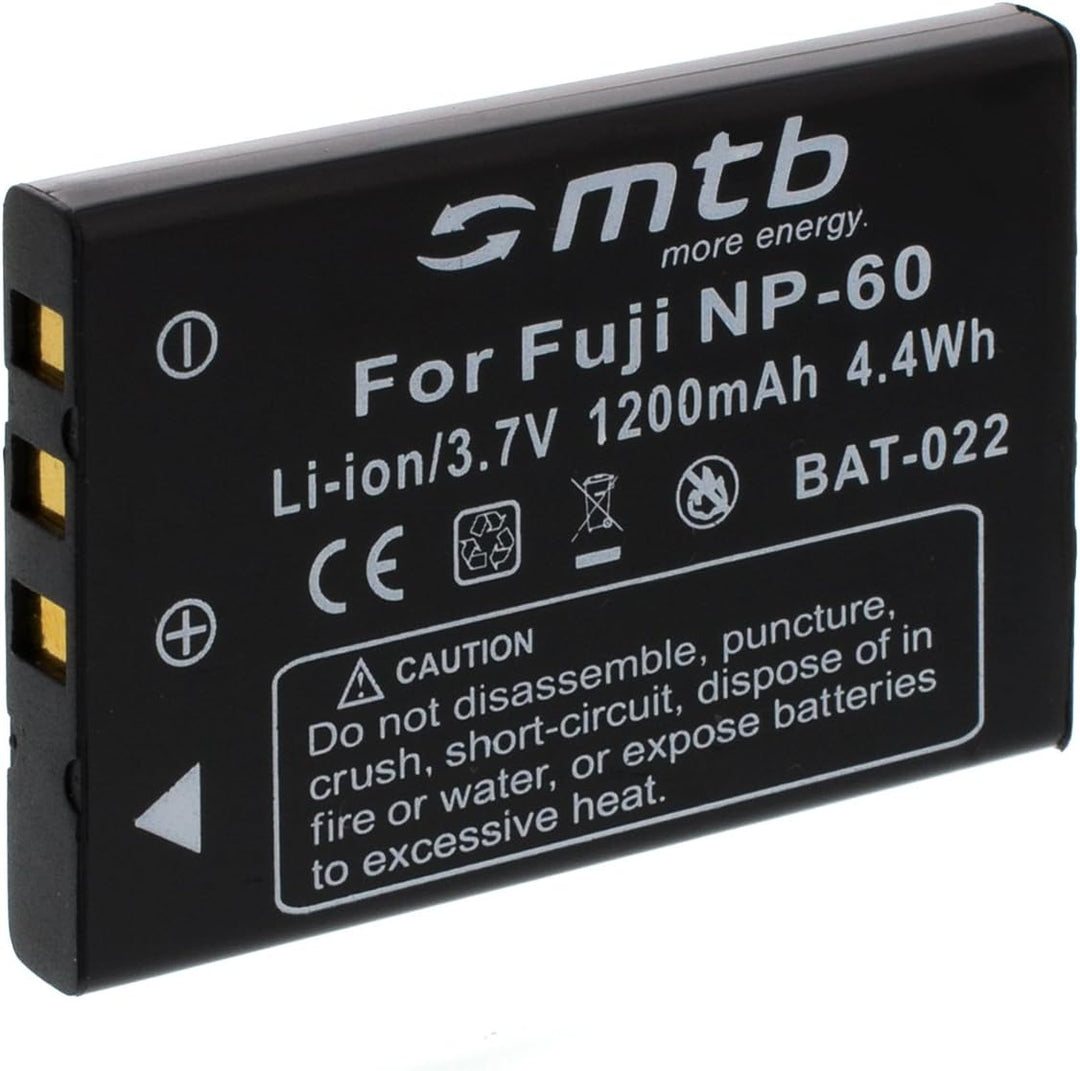 2X Akku + Ladegerät (KFZ, Netz) kompatibel mit Fuji NP-60 / Casio NP-30 / Drift HD 1080p / Toshiba B