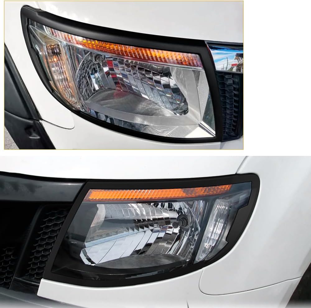 JHCHAN Scheinwerferabdeckung für Ford Ranger 2012-2014 T6 Wildtrak XL XLT Limited Tremor Scheinwerfe