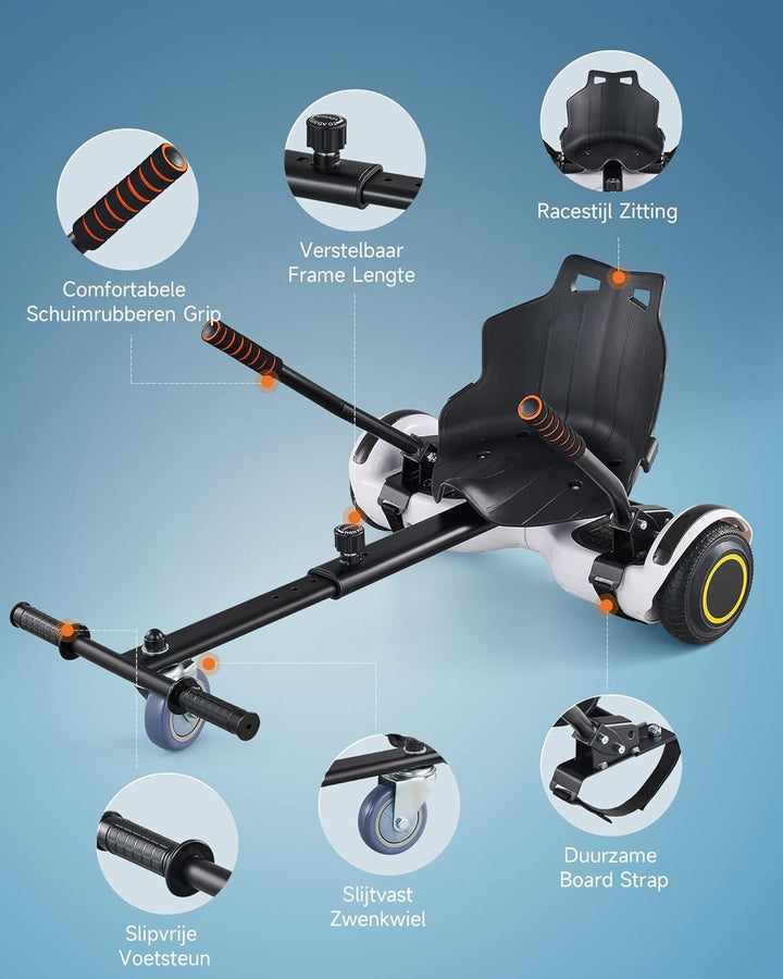 CO-Z Hoverboard Sitz Hoverkart Gokart Sitz für 6,5 Zoll 8,5 und 10 Zoll Hoverboards Sitzscooter Sitz