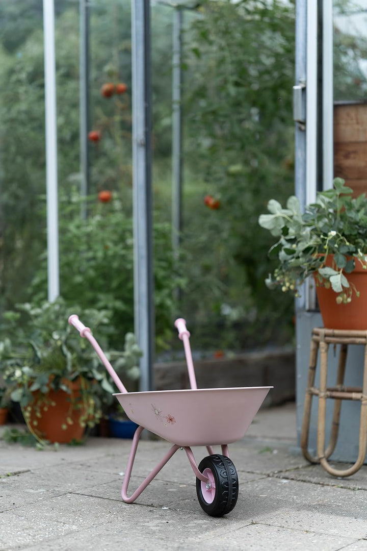 Little Dutch Schubkarre für Kinder Kinderschubkarre Metall - Fairy Garden rosa