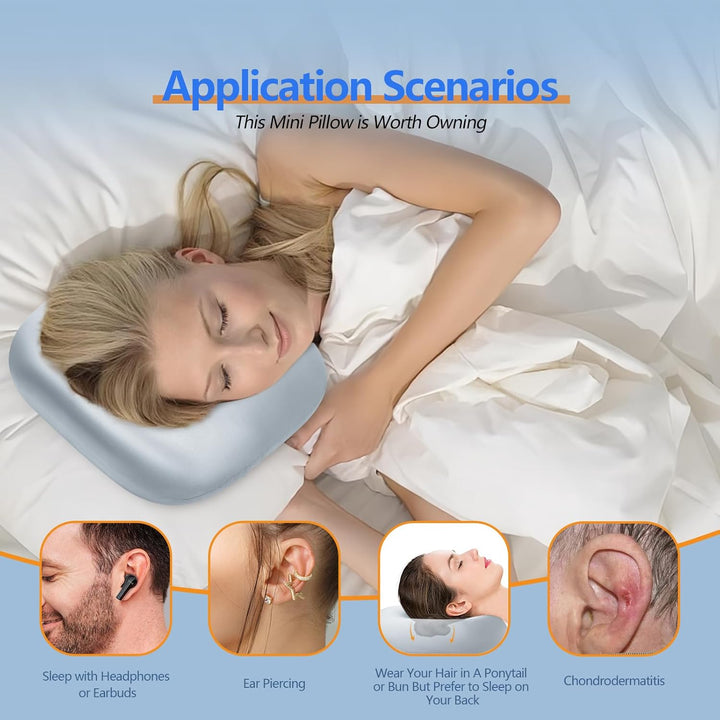 Orthopedic Ear Hole Pillow for Side Sleepers - Relief for Piercing Pain, Ear Inflammation & Pressure