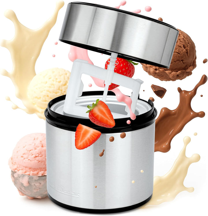 Profi Cook Eismaschine PC-ICM 1140 Eiscreme-Maker für Speiseeis, Frozen-Joghurt und Sorbet, inkl. Re