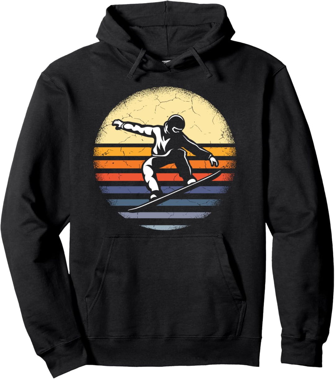 Snowboard Geschenk Retro Vintage Cool Snowboarden Pullover Hoodie