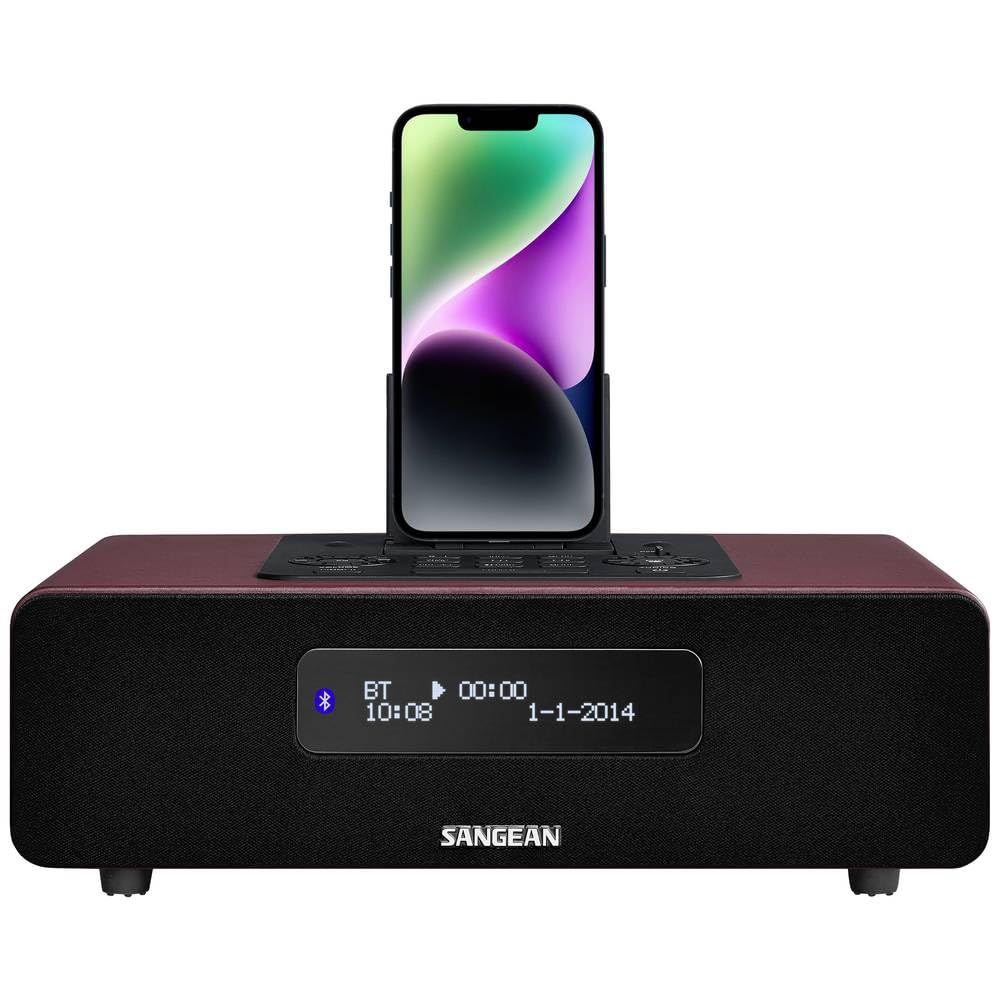 Sangean A500323 DDR-38 DAB+ Radio mit iPhone-Dock - Bluetooth Lautsprecher - Stereo Digital Radio -