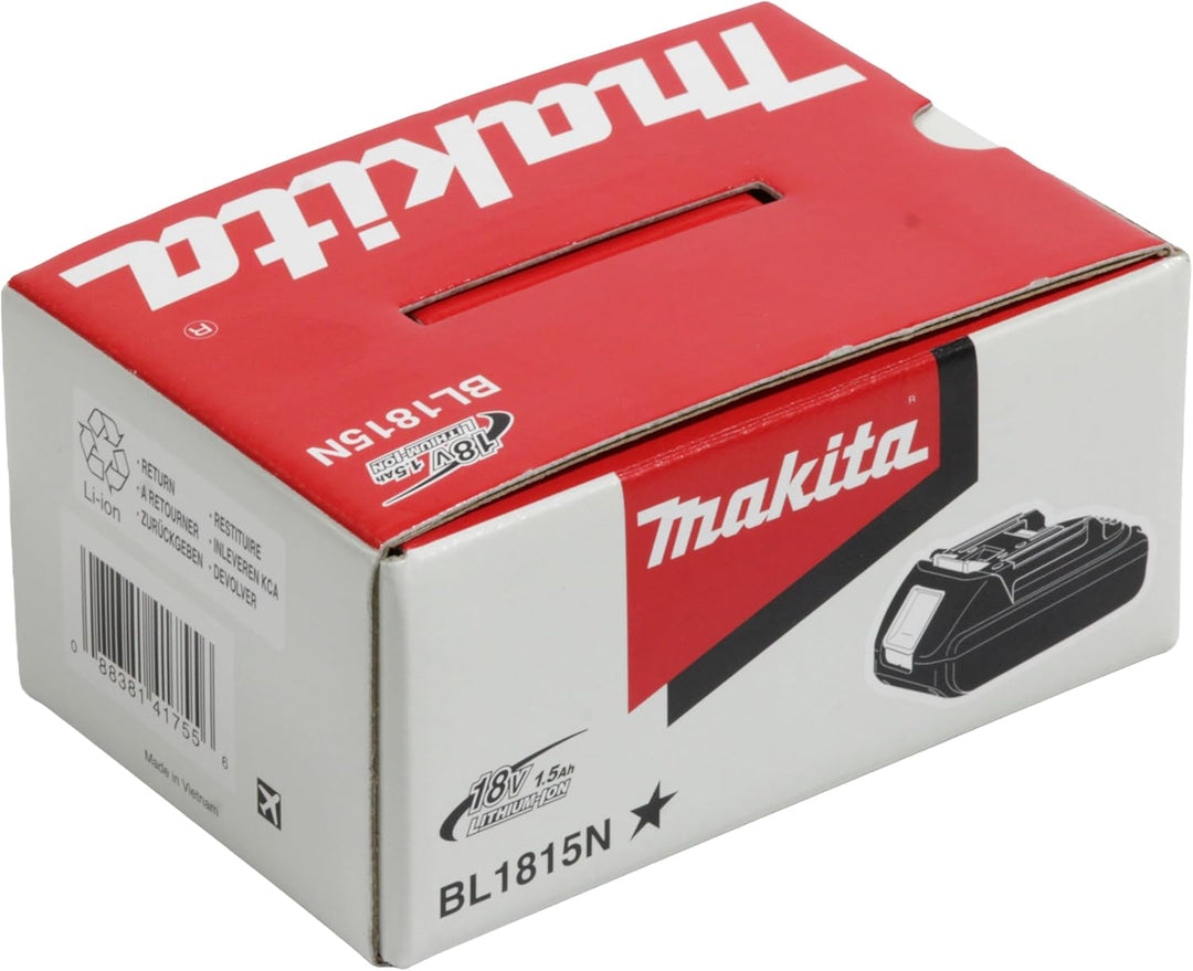 Makita Werkzeug GmbH BL1815 / 196235-0 Akku Li 18,0V 1,5Ah, Schwarz, Small 1.5 Ah, 1.5 Ah