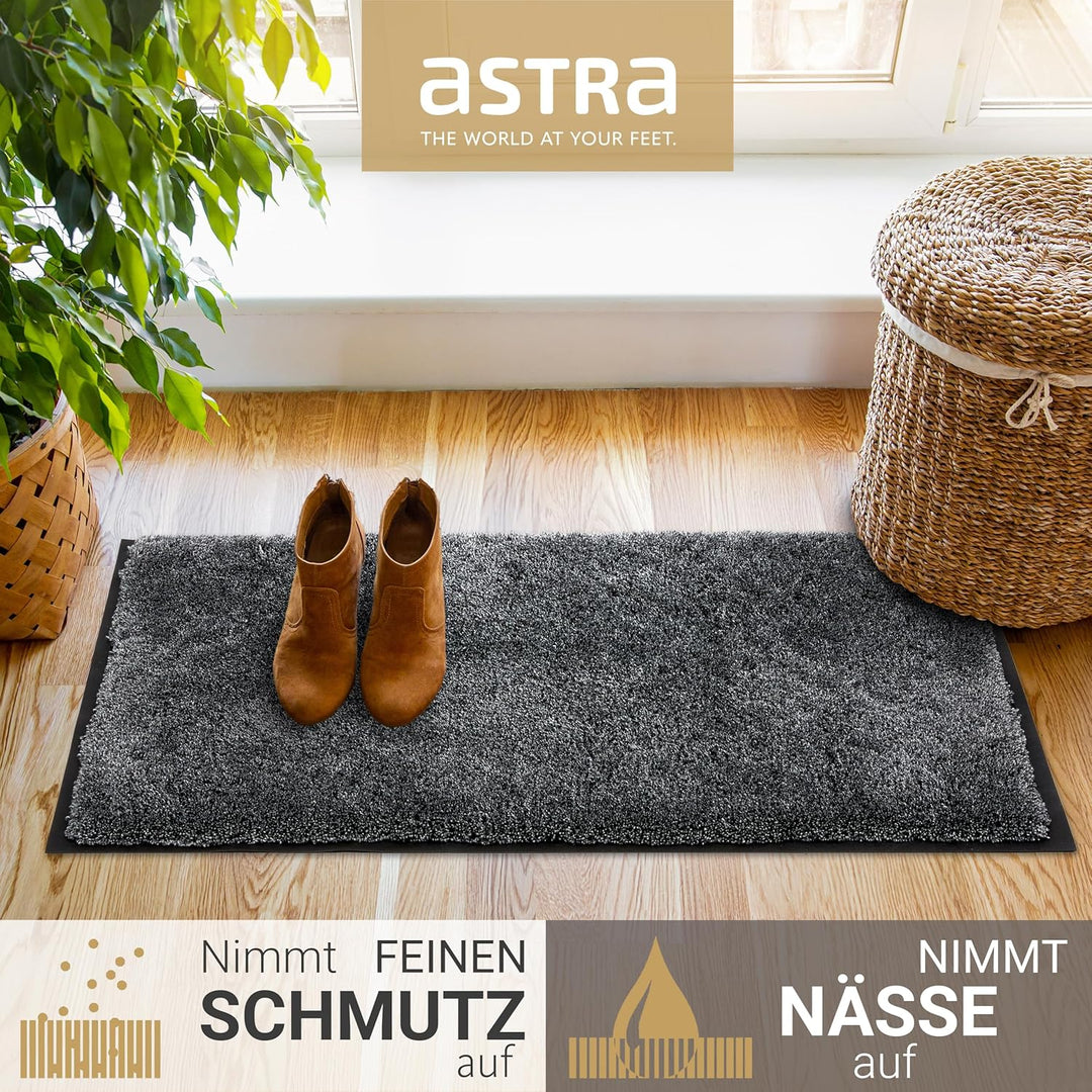 Astra Fussmatte innen rutschfest - Schmutzfangmatte super weich - Läufer Flur waschbar per Hand - Tü