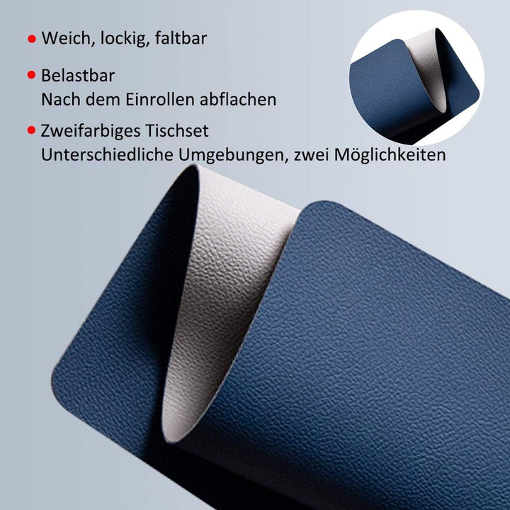 JDkilp 6er Set Tischsets Tischunterlage Waschbar Leder Doppel Dicke 45 x 30 cm Tischset Tischset Tis
