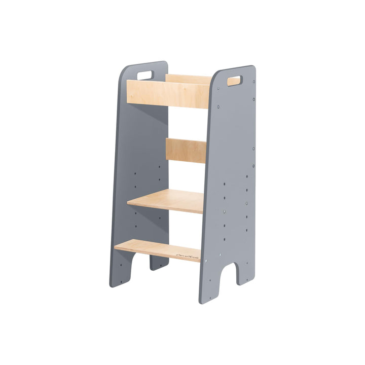 Lernturm ab 1 Jahr, höhenverstellbar mit 5 Ebenen, belastbar bis 110kg - Montessori Learning Tower (