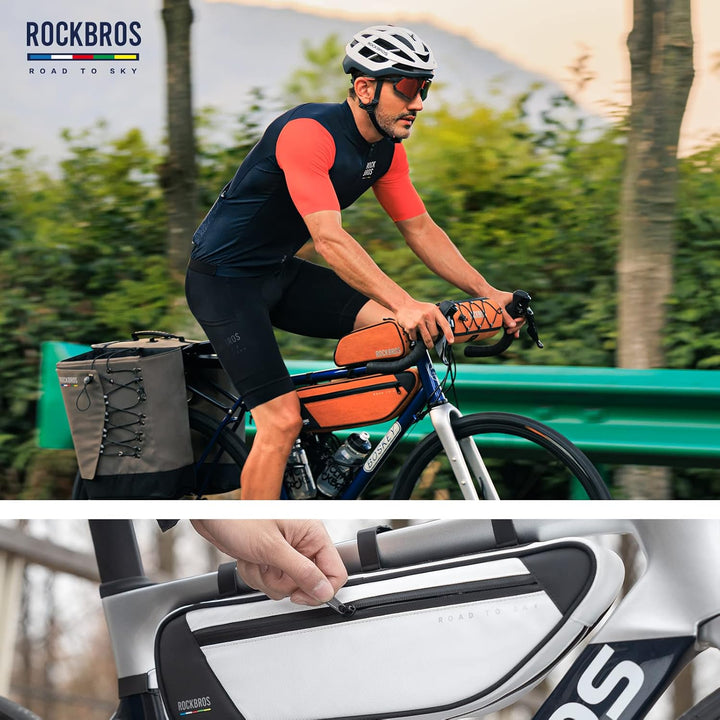 ROCKBROS Road-to-Sky Fahrrad Rahmentasche Reflektierende Wasserabweisende Fahrradtasche für Rahmen 2