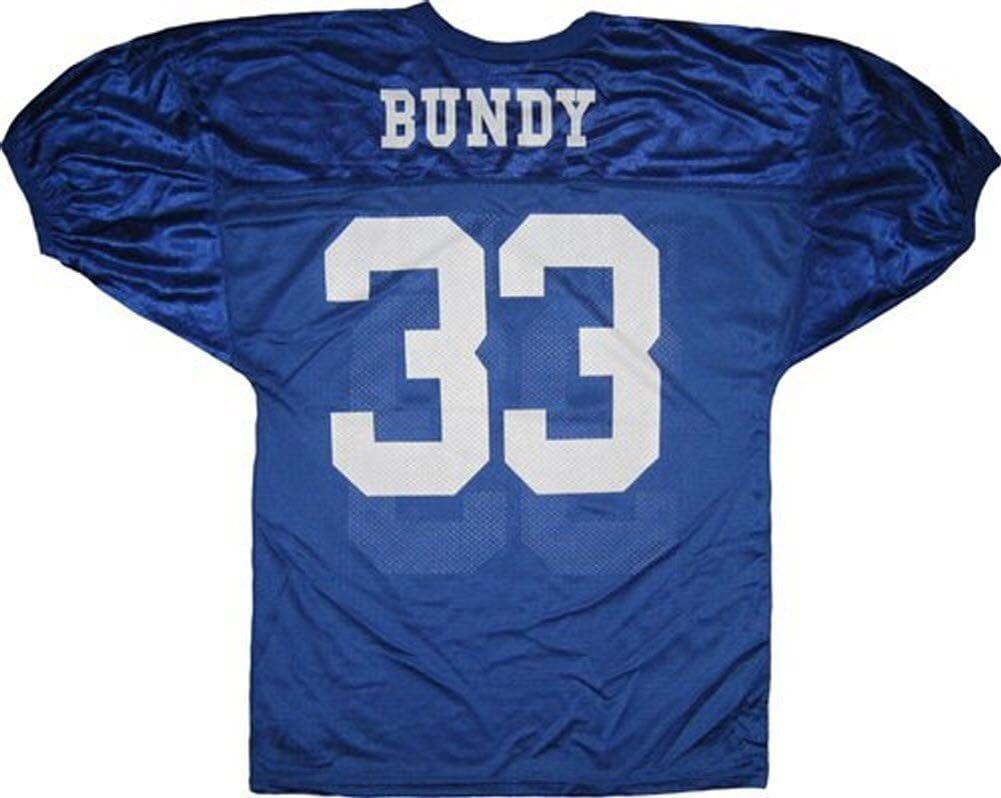 Married with Children Al Bundy Polk High 33 Blau Football Jersey Kostüm (Large)