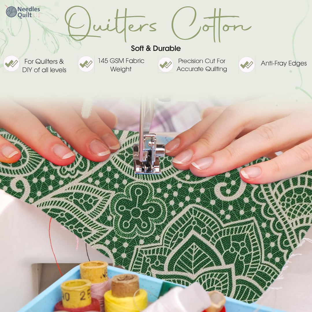 Needles Quilt Studio – 6,3 cm vorgeschnittenes 40 Stoffstreifen Bundle (Sommerwald) | Baumwollstreif