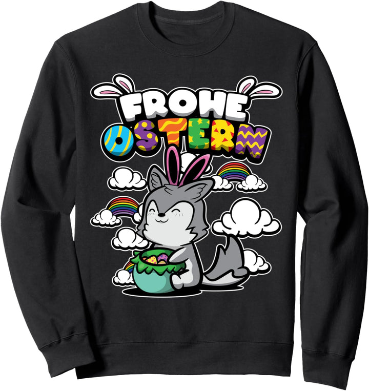 Frohe Ostern - Ostertiere - Süsser getarnter Husky Sweatshirt