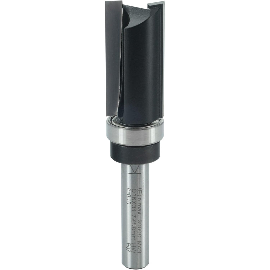 ENT 11657 Bündigfräser HW, Schaft (S) 8 mm, Durchmesser (D) 16 mm, NL 32 mm, SL 32 mm, GL 77 mm, mit