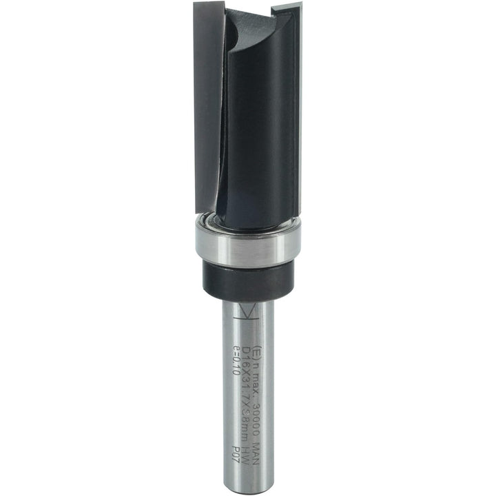 ENT 11657 Bündigfräser HW, Schaft (S) 8 mm, Durchmesser (D) 16 mm, NL 32 mm, SL 32 mm, GL 77 mm, mit