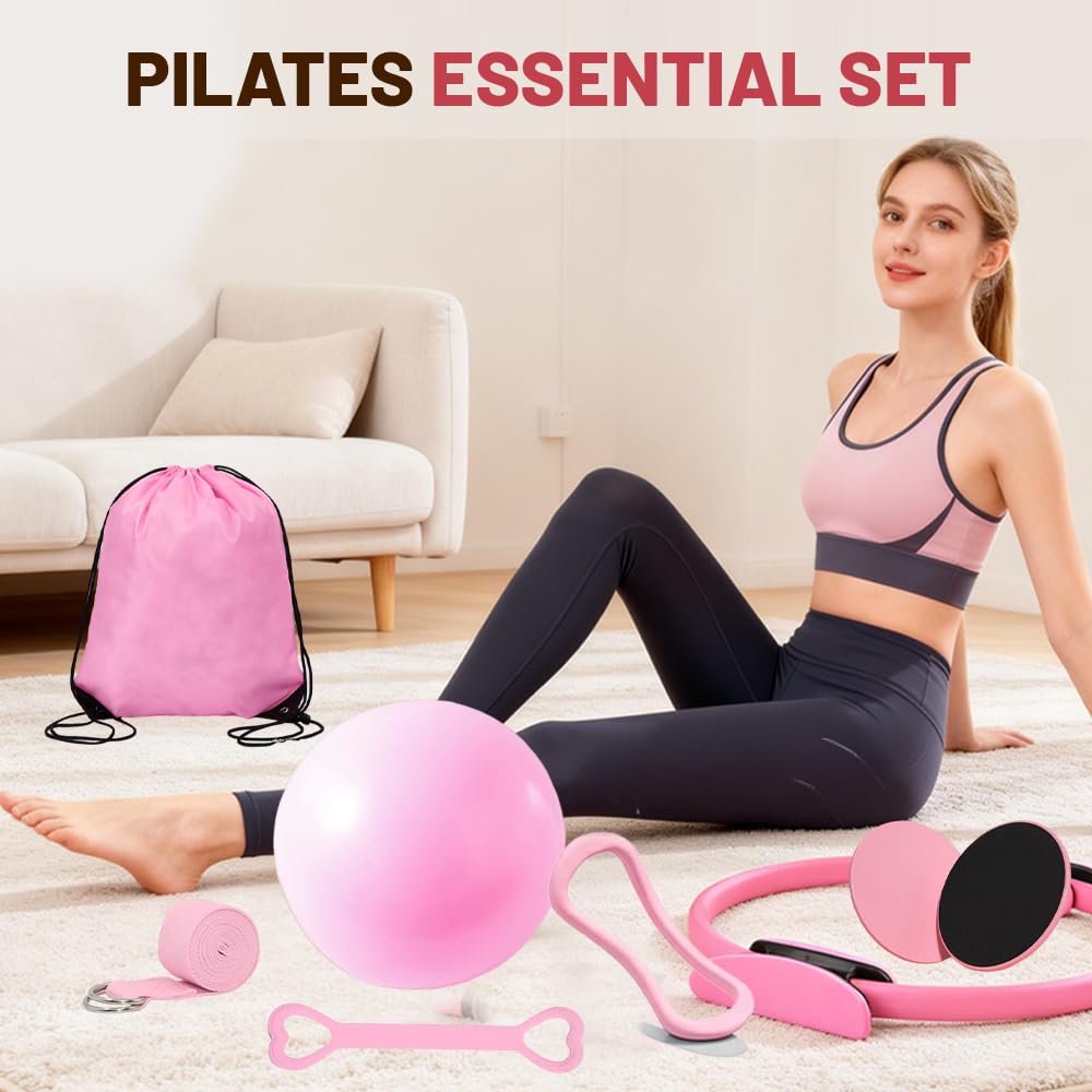 15 Pcs Pilates Set Für Zuhause Pilates Essential Kit Für Frauen Pilates Ring Und Ball Zubehör Set Wo