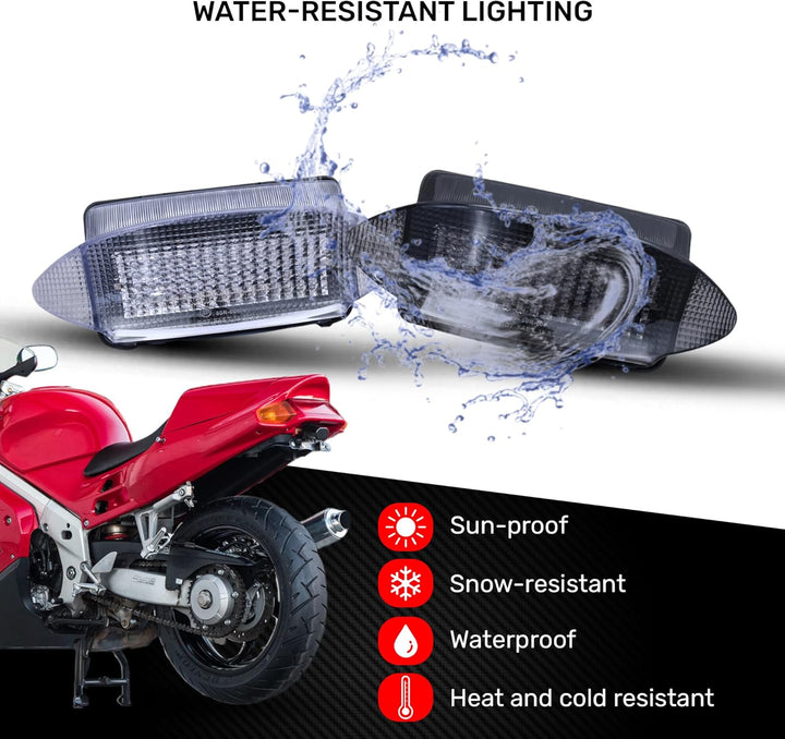 aVDB-moto LED Bremslicht/Rücklicht kompatibel mit HONDA Varadero 1000 XLV 1999-2002 Plug & Play mit