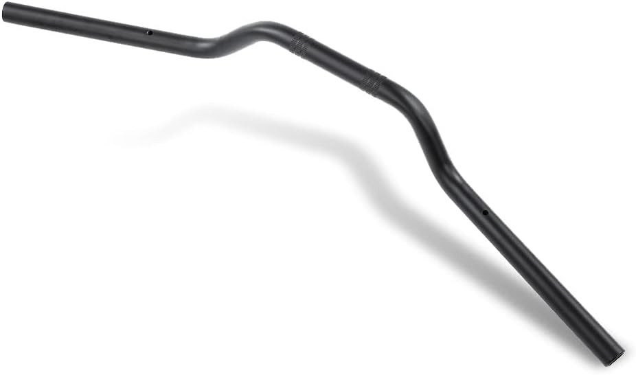 KIMISS Lenker für Motorrad,22 mm Universaler Motorradlenker aus Stahl+ CNC-Behandlung Schwarz, Schwa
