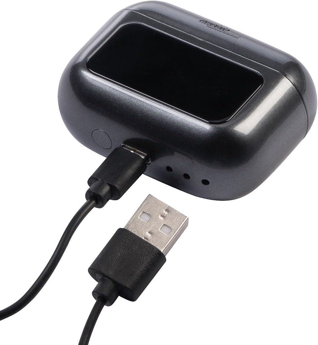 auvisio Headset: 2er-Set Clip-on-Ohrhörer & KI-Echtzeitübersetzer für 115 Sprachen, App (Echtzeit-Üb