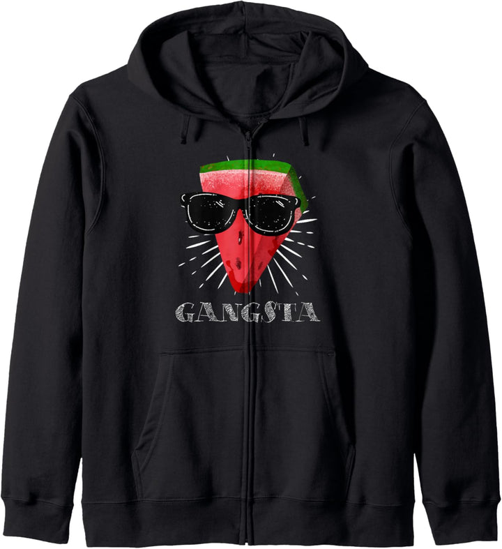Gangsta Watermelone mit Sonnenbrille Geschenk Fun Kapuzenjacke
