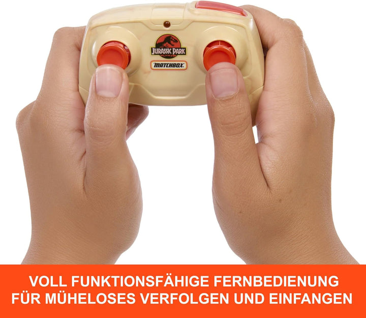 Mattel Jurassic World: Die Wiedergeburt Matchbox RC Spielzeug-Truck, ferngesteuertes batteriebetrieb