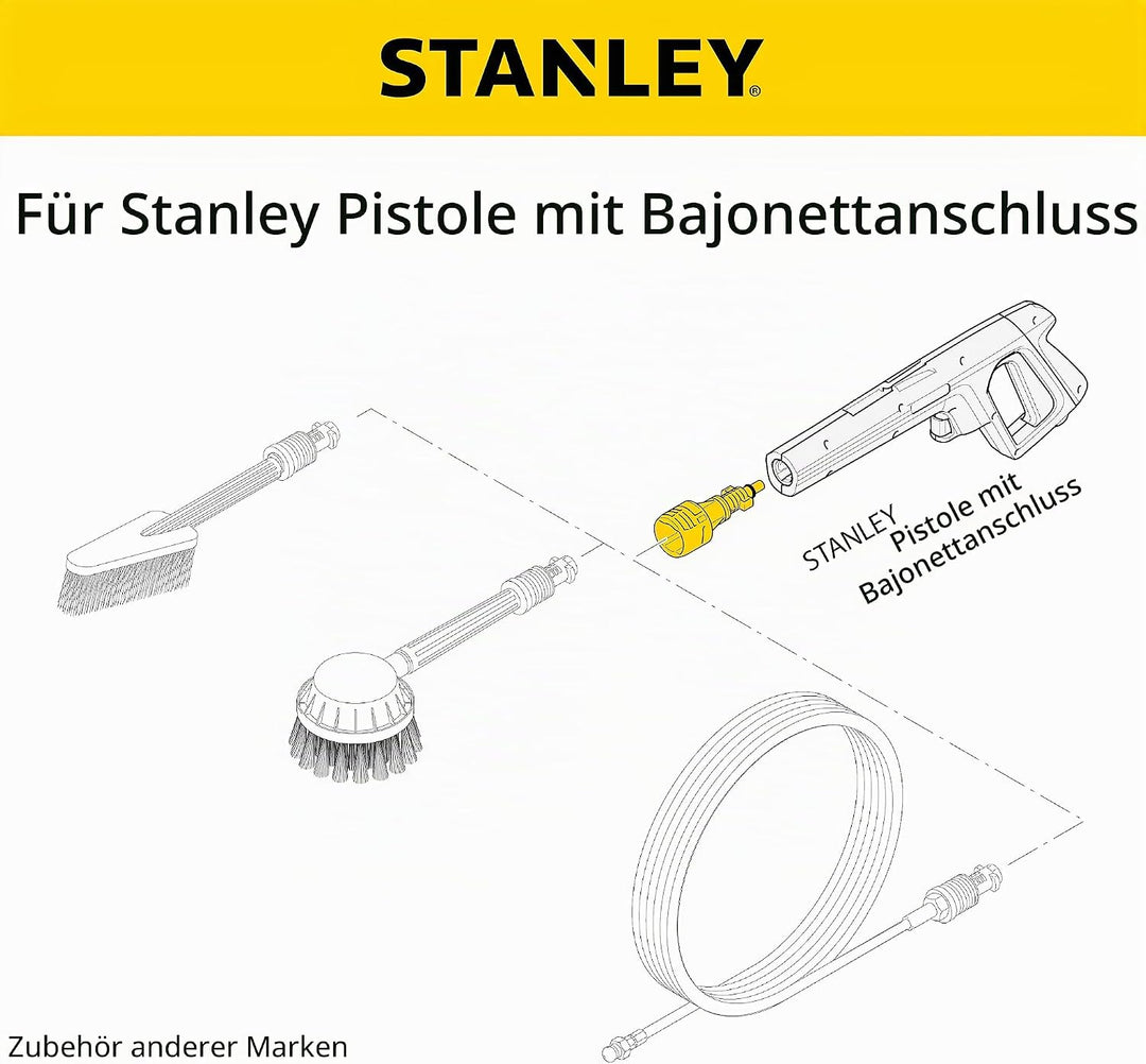Adaptersatz für Stanley Hochdruckreiniger mit Zubehör Anderer Marken Adapter für Hochdruckreiniger S