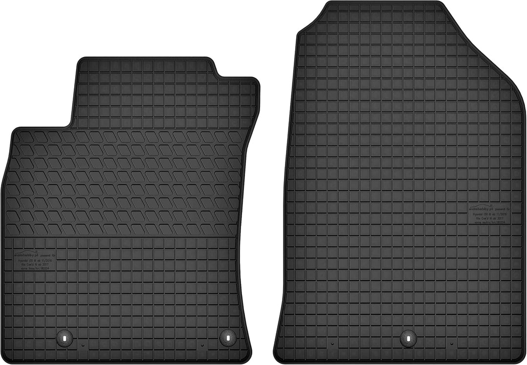 Motohobby Vorne Gummi Fussmatten Gummimatten Satz für Hyundai i30 III (ab 2017)
