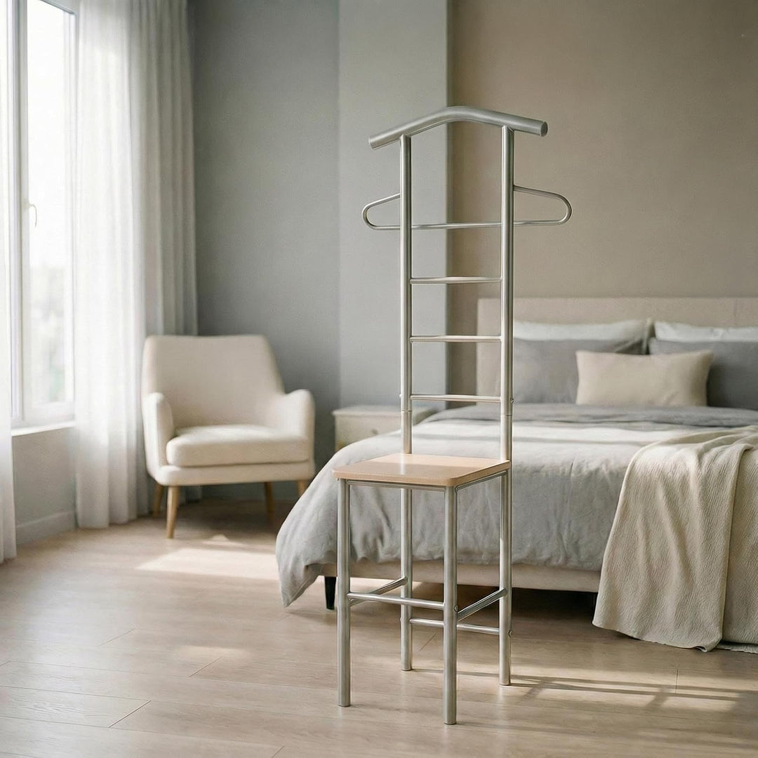 IDIMEX Herrendiener Stummer Diener Kleiderständer JIVO, in Sonoma Eiche,121 cm, Garderobe mit Hosenb
