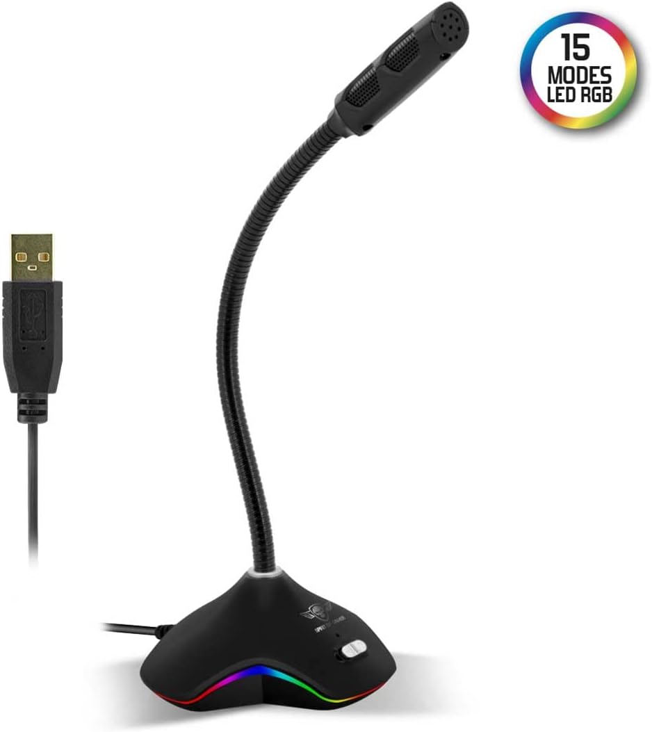 Spirit Of Gamer Mikrofon sur pied Eko-300 RGB (Schwarz)
