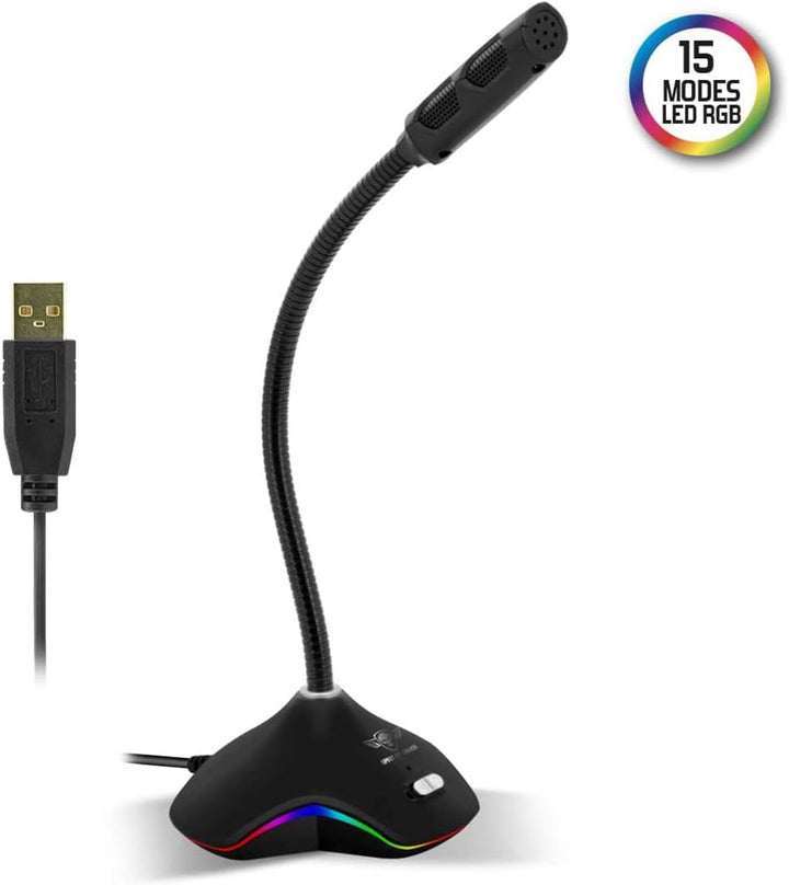 Spirit Of Gamer Mikrofon sur pied Eko-300 RGB (Schwarz)