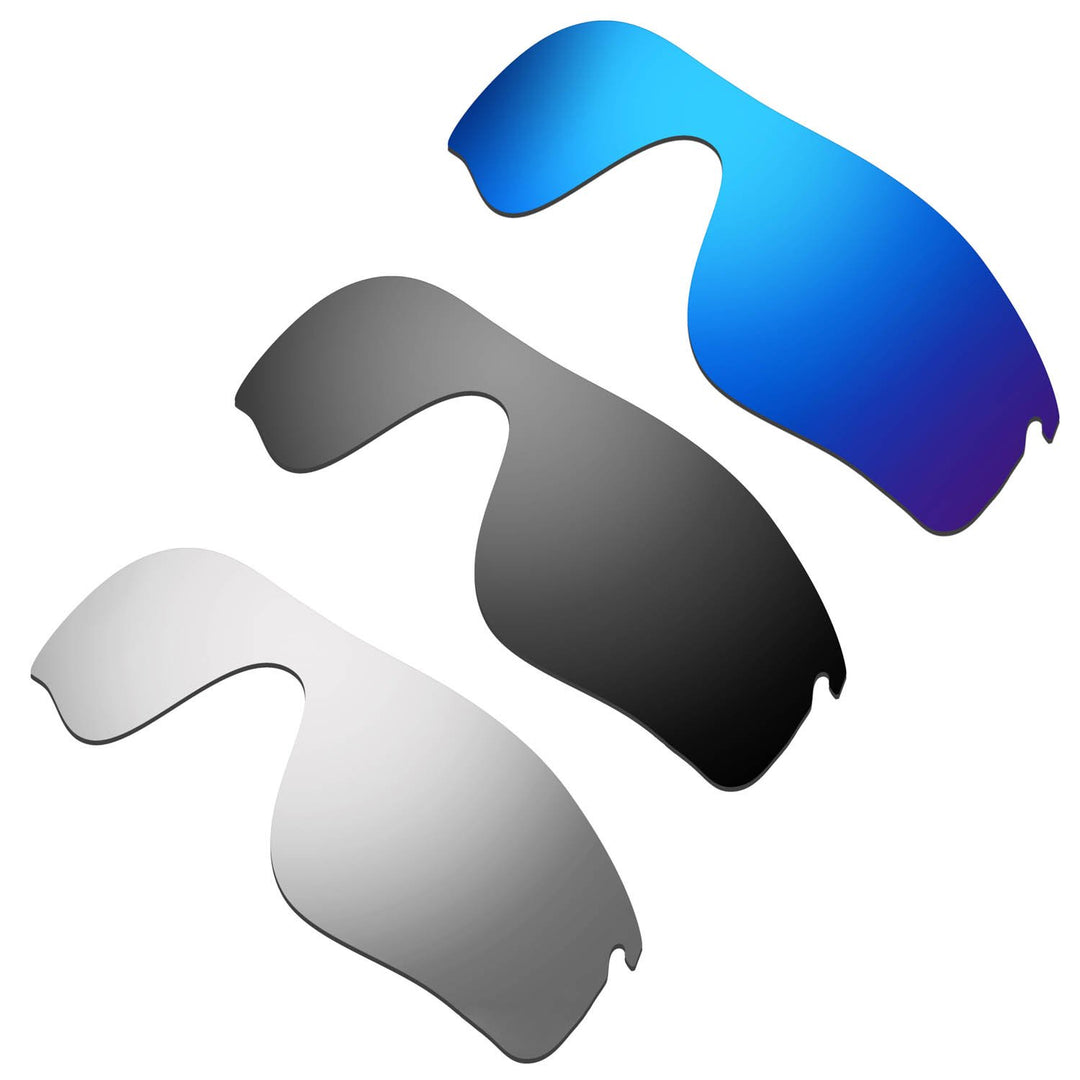 HKUCO Verstärken Ersatz-Brillengläser für Oakley RadarLock Path Blau/Schwarz/Titan TAC Polarisiert