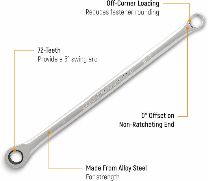 GearWrench Gearbox Ratschenschlüssel-Set, 12-teilig, XL, 17-teilig, metrisch – 85989, 17-teilig, met