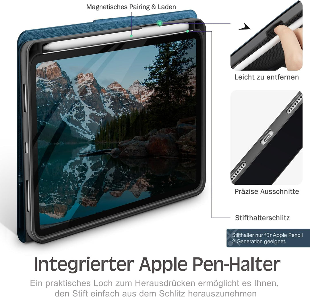 KingBlanc Hülle für iPad mini 7 (A17 Pro), iPad mini 7./6. Generation (2024/2021 8,3 Zoll) mit Penci