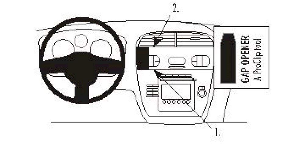 Brodit ProClip für Seat Altea 04-08 Center Mount schwarz