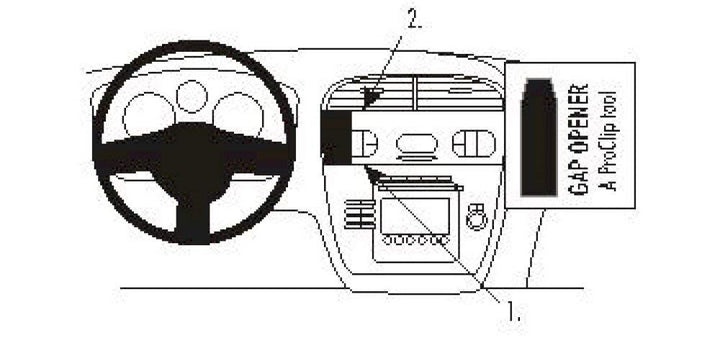 Brodit ProClip für Seat Altea 04-08 Center Mount schwarz
