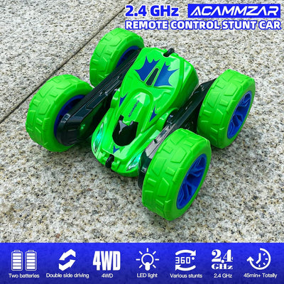 ACAMMZAR RC Ferngesteuertes Auto für Kinder, 2.4GHz 4WD RC Auto Offroad All Terrain, 360° Flip RC St