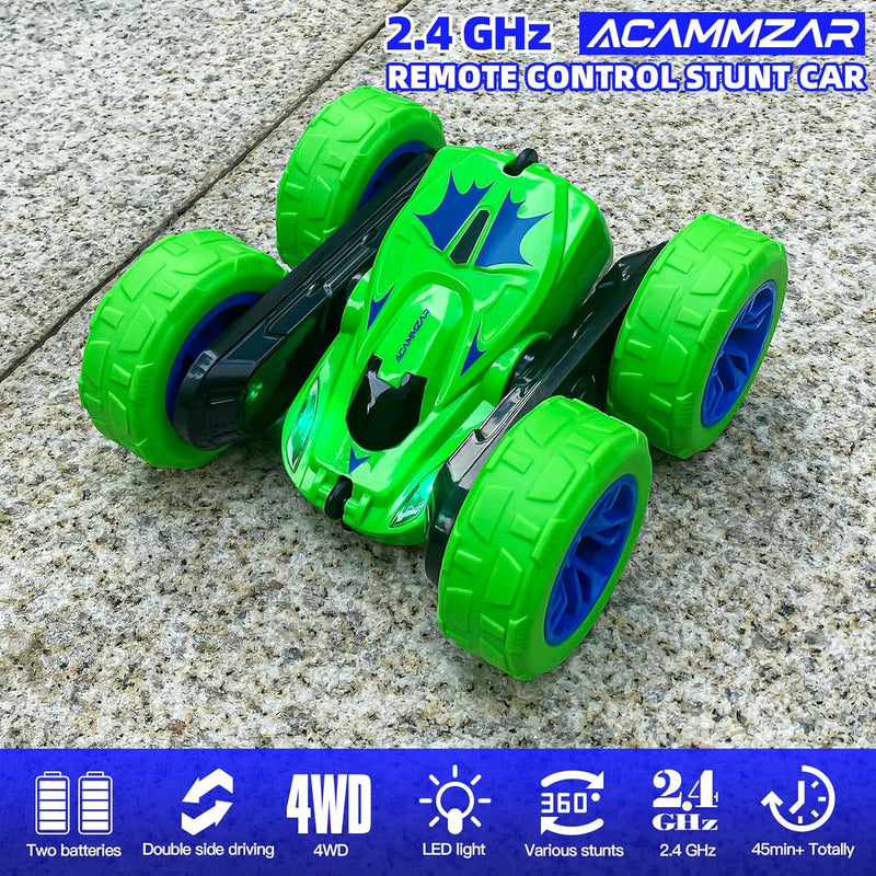 ACAMMZAR RC Ferngesteuertes Auto für Kinder, 2.4GHz 4WD RC Auto Offroad All Terrain, 360° Flip RC St